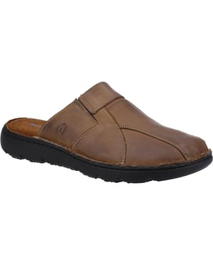 Hush Puppies Carson Mule Leren Sandaal Heren