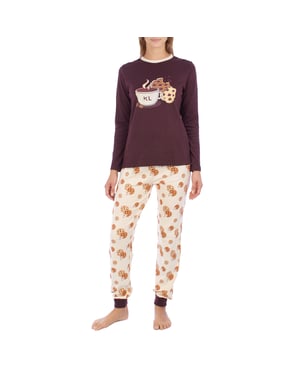KLP1 dames winterpyjama met lange mouwen