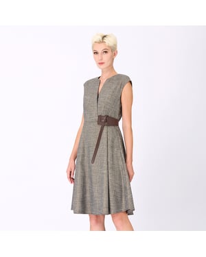 Trapeze -jurk met kruiseffect