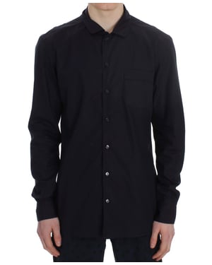 Dolce & Gabbana Heren Paarse Gestreepte Katoenen Pyjama Lounge Shirt