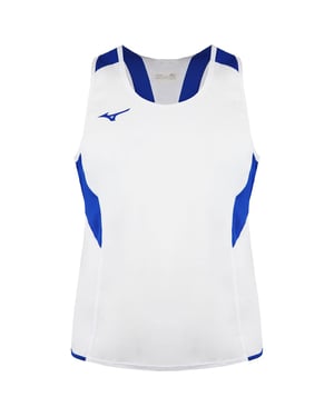 Mizuno Team Authentic Kinder Wit/Blauw Singlet Vest