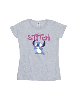 Disney Dames/Dames Lilo And Stitch Graffiti Katoenen T-Shirt (Sportgrijs)