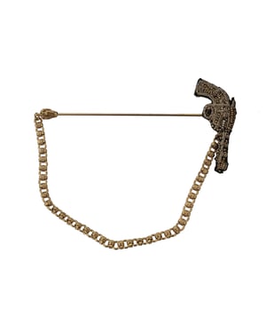 Dolce & Gabbana Reversspeld Gouden Messing Koper Revolver Broche