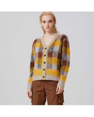 Vest met ruitpatroon