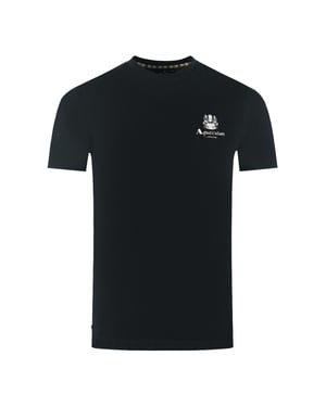 Aquascutum London Aldis Brand Logo On Chest Black T-Shirt
