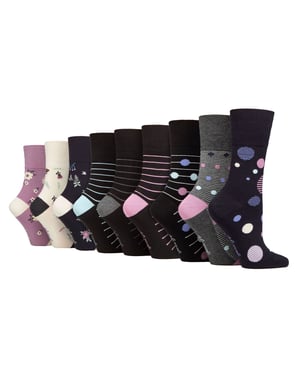 Gentle Grip - Dames 9 Pak Bamboe Sokken - SOLRM423738
