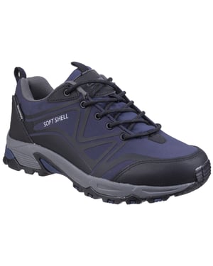 Cotswold Abbeydale Low Polyester Heren Wandelschoenen In Blauw/Zwart/Grijs.