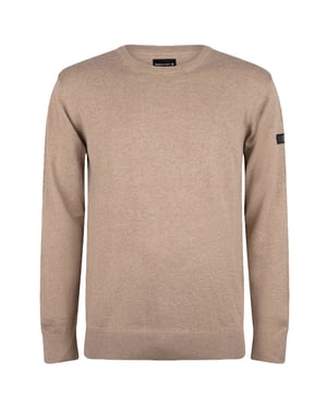 Presly & Sun Trui Will R-Neck Knitted Pullover  Beige