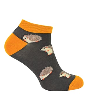Mr Heron - BamboeAnimal Trainersokken voor heren - Hedgehogs (Grijs)
