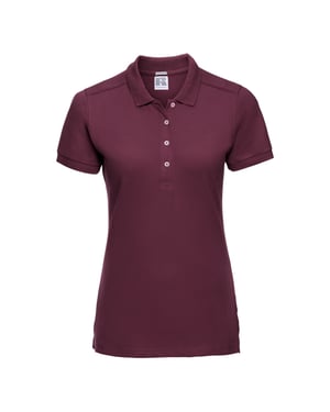 Russell Dames/Dames Stretch Fitted Poloshirt (Bourgondië)