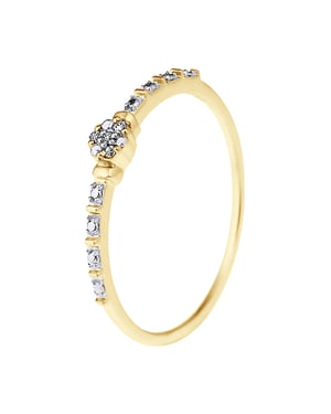 Diamond Solitaire 0,014 schouders Cts Yellow Gold