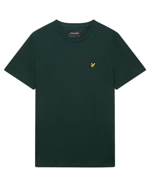 Donkergroen T-shirt met Lyle & Scott-logo op de borst