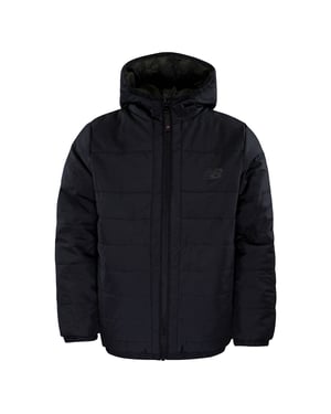 New Balance Zwart Groen ZipUp Hooded Junior Switch Omkeerbaar Jasje JJ933012 BK