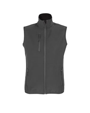 SOLS Dames/Dames Falcon Bodywarmer Softshell met rits (Houtskool Grijs Effen)