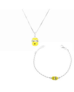 Orphelia 'Minion' Kinderset van 925 Sterling Zilver: Ketting-Hanger + Armband - Zilver SET-7135
