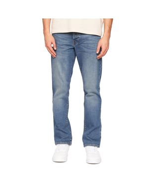 Crosshatch Heren Denim Jeans met print (Stone Wash)