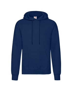 Fruit of the Loom Volwassenen Unisex klassiek sweatshirt met capuchon (Marine)