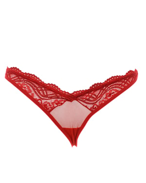 Verstelbare lingerie string met kanten detail 21684 dames
