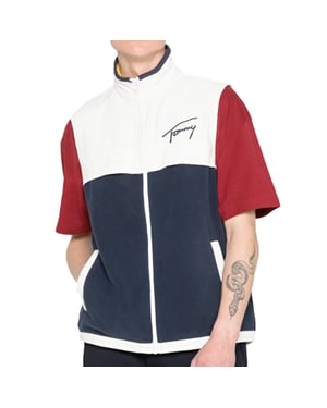 Tommy Hilfiger Mix Media Retro Vest voor heren in marineblauw