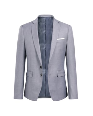 Lichtgrijze blazer Blazer met twee knopen