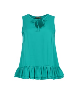 Emerald Breeze Top met ruches