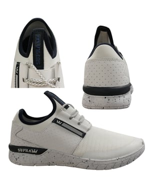 Supra Flow Run Lace Up Heren Casual Trainers Wit 008021 135 Q1