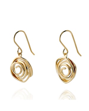 Orphelia 'Apolline' Dames 925 Sterling Zilveren Dangle Oorbellen - Goud ZO-7500/G