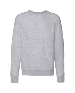 Fruit of the Loom Unisex Lichtgewicht Raglan Sweatshirt voor volwassenen (Heide Grijs)