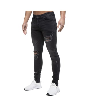 ETO heren skinny gescheurde jeans