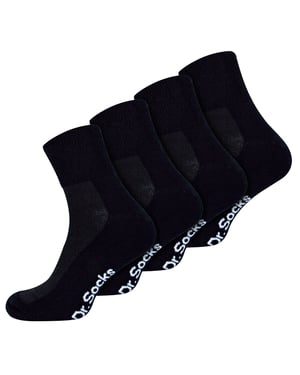 Dr.Socks - Bamboe diabetische enkelsokken voor heren - Zwart