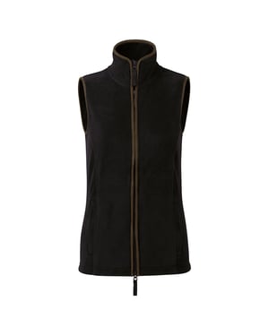 Premier Dames/dames Artisan Fleece Gilet (Zwart/Bruin)