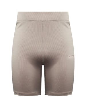 Nicce Stretch Highrise Fit Logo Latte Dames Arla Wielershort 0309 K018 0510