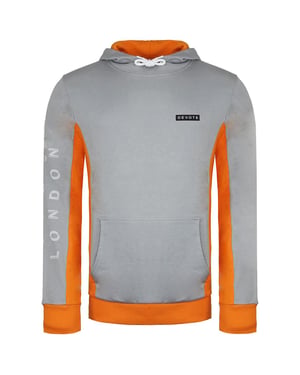 Devote Londen Cody Heren Grijs/Oranje Hoodie