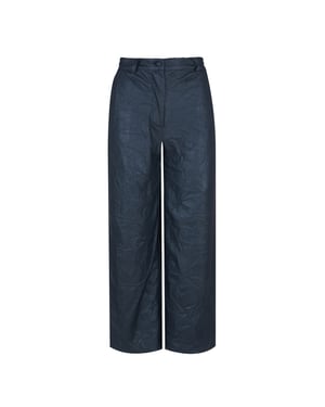 Blauwe kunstleren broek van Conquista Fashion