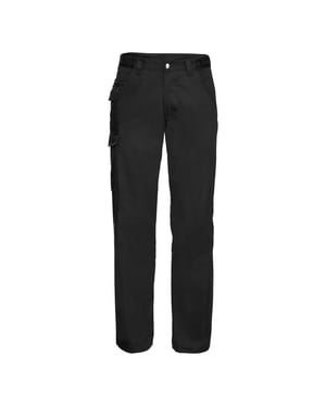 Russell Werkkleding Heren Polycotton Twill Broek / Broek (Regular) (Zwart)