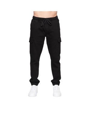 Crosshatch Heren Malimore Gesloten Enkellange Cargo Jeans (Massief zwart)