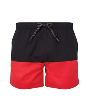 Asquith & Fox Heren zwemshorts (Zwart/Rood)