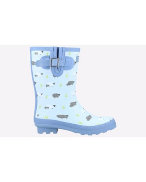 Cotswold Farmyard Mid Dames Schapen Rubberen Regenlaarzen