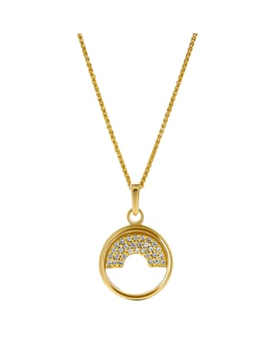 Orphelia 'Tista' Dames 925 Sterling Zilveren Hanger met Ketting - Goud ZH-7586/G