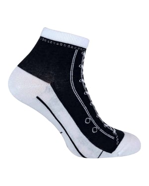 Set van 2 uniseks katoenen sokken die op schoenen lijken - Zwart