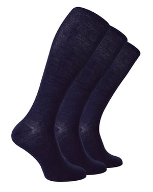 Steven - 3 Paar Multipack Heren Kniehoge Merino Wollen Sokken - Marine