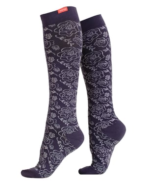 Brede Merino 20-30 mmhg gegradueerde compressiesokken - Vintage Paars