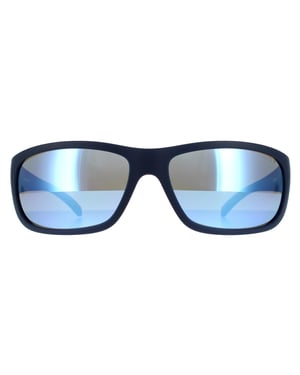 Arnette Rechthoekige Heren Mat Blauw Donkergrijs Spiegeld Waterblauw Zonnebril