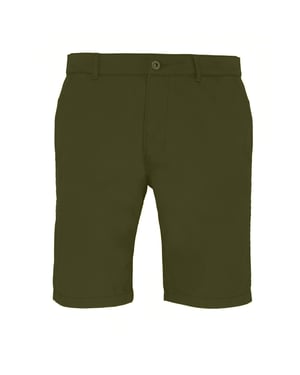 Asquith & Fox Heren Casual Chino Shorts (Olijf)