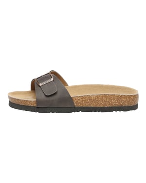 EVER AU Vrouwen Swan Leather Easy Slip-On Sandalen - Bruin Geolied Leer
