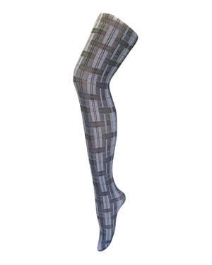 Sock Snob Dames80 denier ondoorzichtig patroon panty's - Skye Zwart / wit
