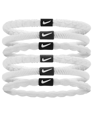 Nike 2024 Flex Haarbandjes (Set van 6) (Wit)
