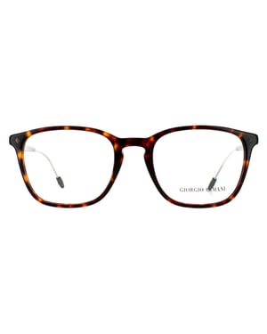 Giorgio Armani rechthoekige heren Dark Havana -bril Frames