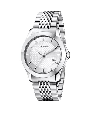 Gucci YA126401 G-Timeless Zilveren Wijzerplaat Herenhorloge