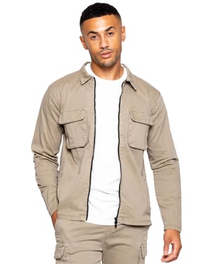 Enzo | Heren Cargo Overshirt Jas